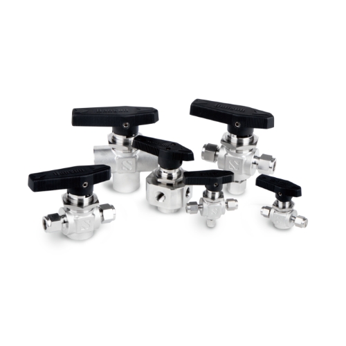 SBV30 Series, 1-Piece Ball Valve, Straight Type, Black Nylon Low Temperature Service, Female PT 1/4in