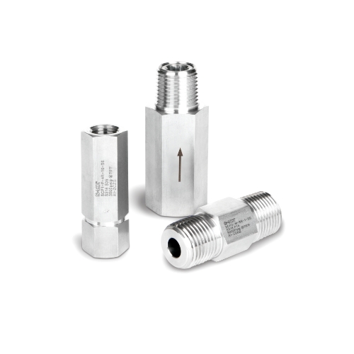 SCV30 Series, 1-Piece Poppet Check Valve, Cracking Pressure 1 PSIG (0.07 BAR), Male NPT 1/2in x Female NPT 1/2in
