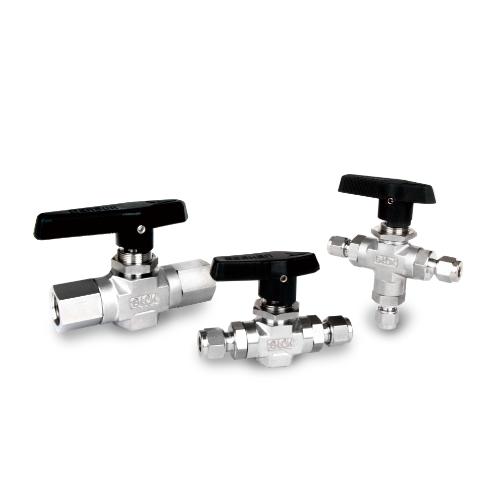 SFBV60 Series, 3-Piece Forged High Pressure Ball Valve, Straight Type, Black Nylon Handle, Female NPT 3/8in