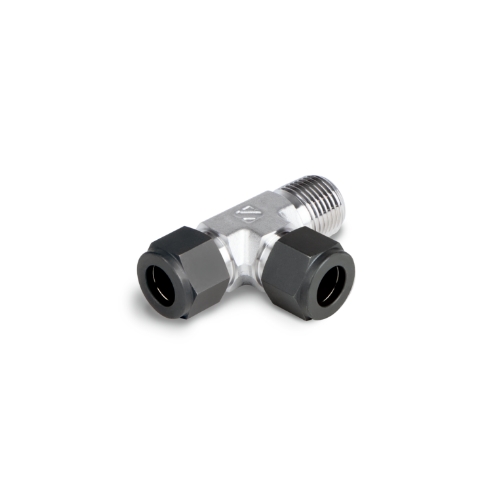 S-LOK Single Ferrule Tube Fitting, Male Run Tee, Tube O.D 1/2in x 3/4in Male NPT x Tube O.D 1/2in