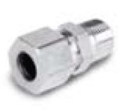 Tube Fitting DIN 2353, Tube to Tube, 14mm Tube OD x  1/4Male ISO Tapered Thread (Copy)